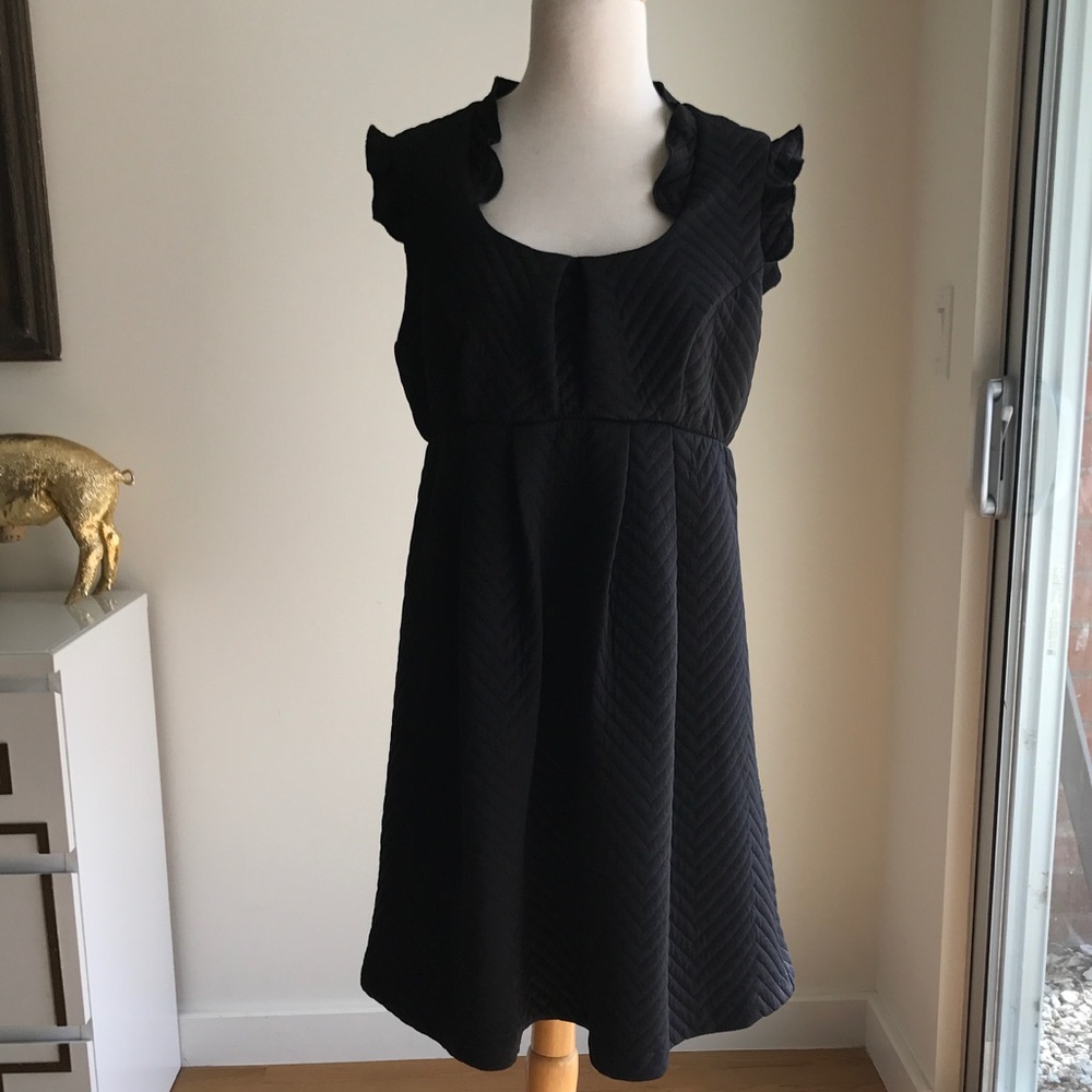 Maternal America Chevron Maternity Dress Black M